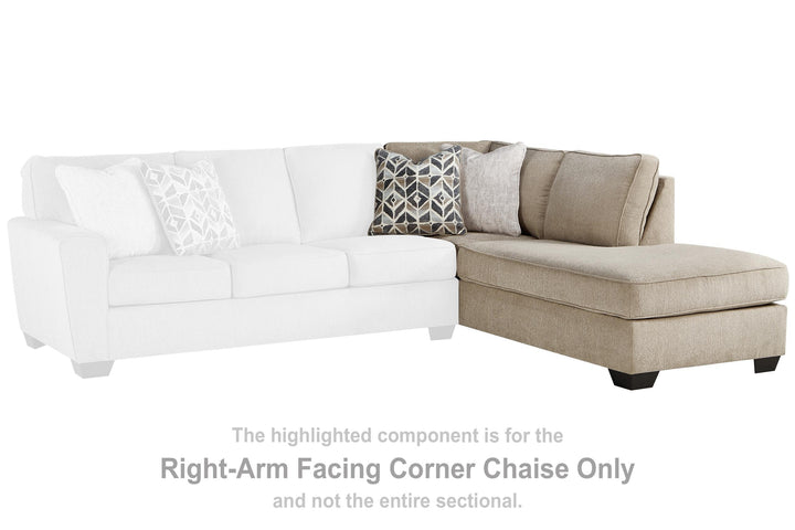 ASHLEY FURNITURE 8030517 Decelle Right-arm Facing Corner Chaise