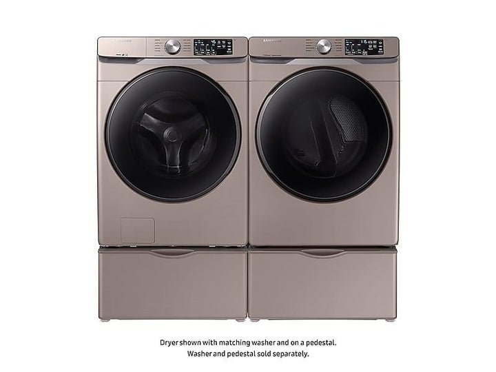 SAMSUNG DVE45R6100C 7.5 cu. ft. Electric Dryer with Steam Sanitize+ in Champagne