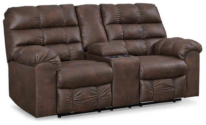 ASHLEY FURNITURE 2840194 Derwin Reclining Loveseat With Console