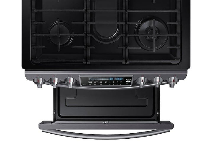 SAMSUNG NX58K9500WG 5.8 cu. ft. Slide-In Gas Range with True Convection in Black Stainless Steel