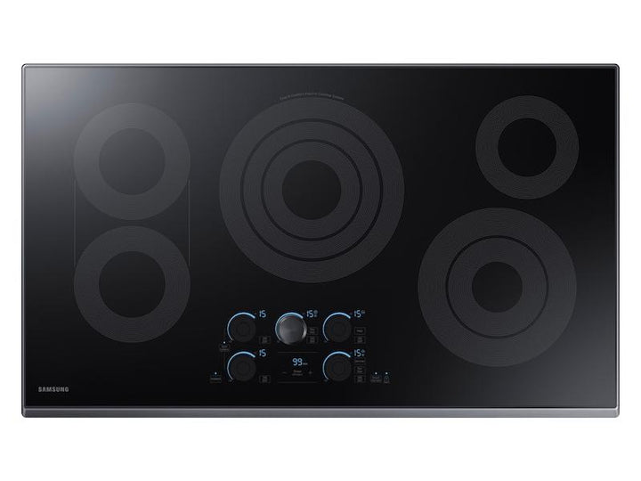 SAMSUNG NZ36K7570RG 36" Smart Electric Cooktop with Sync Elements in Black Stainless Steel