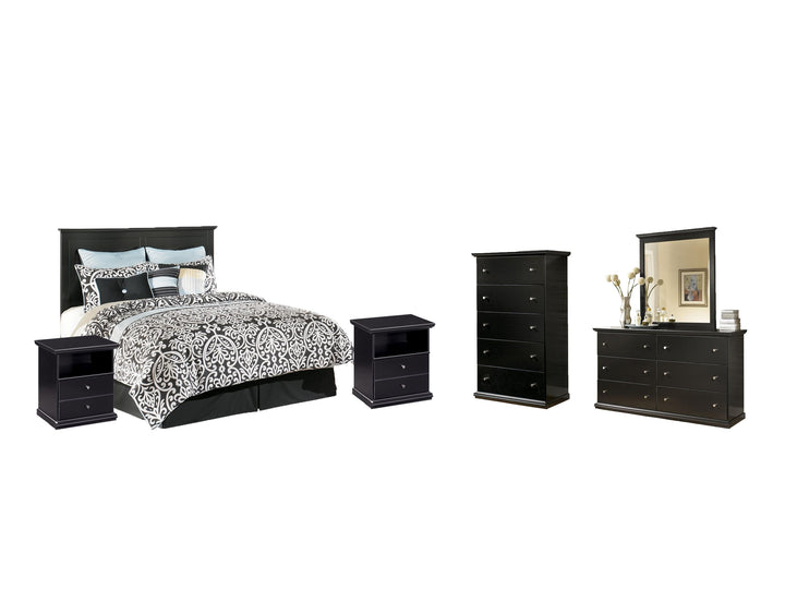 ASHLEY FURNITURE PKG007414 Queen/full Panel Headboard With Mirrored Dresser, Chest and 2 Nightstands