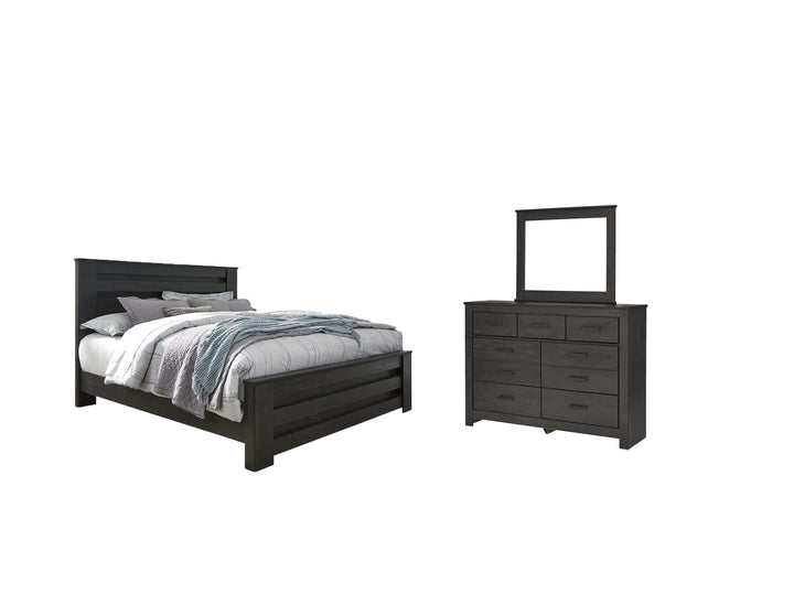 ASHLEY FURNITURE PKG004012 King Panel Bed With Mirrored Dresser