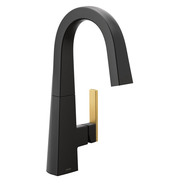 MOEN S55005BL Nio Matte black One-Handle High Arc Bar Faucet