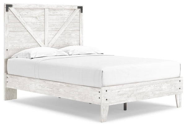 ASHLEY FURNITURE EB4121B2 Shawburn Full Crossbuck Panel Platform Bed