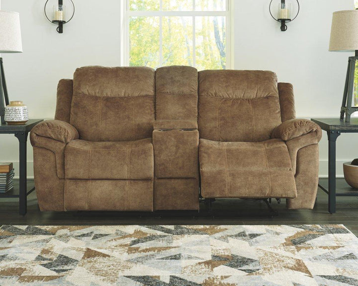 ASHLEY FURNITURE 8230494 Huddle-up Glider Reclining Loveseat With Console