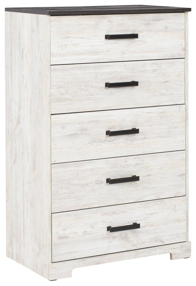 ASHLEY FURNITURE PKG009321 Queen Panel Headboard With Dresser and Chest