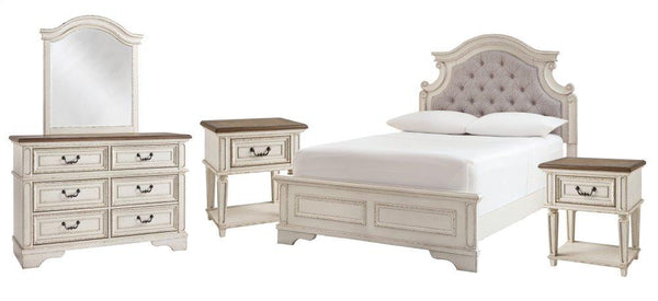 ASHLEY FURNITURE PKG006727 Full Panel Bed With Mirrored Dresser and 2 Nightstands