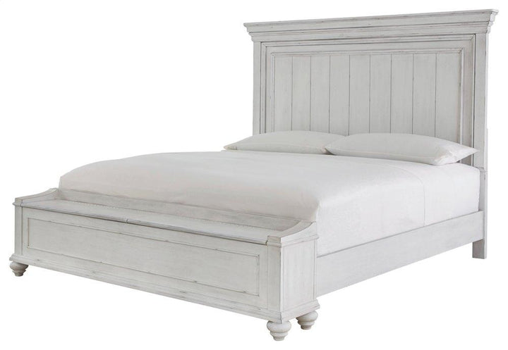 ASHLEY FURNITURE PKG007939 Queen Panel Bed With Storage With Mirrored Dresser and Chest