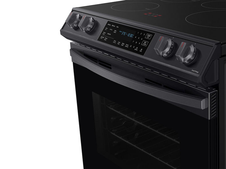 SAMSUNG NE63B8611SG 6.3 cu. ft. Smart Rapid Heat Induction Slide-in Range with Air Fry & Convection+ in Black Stainless Steel