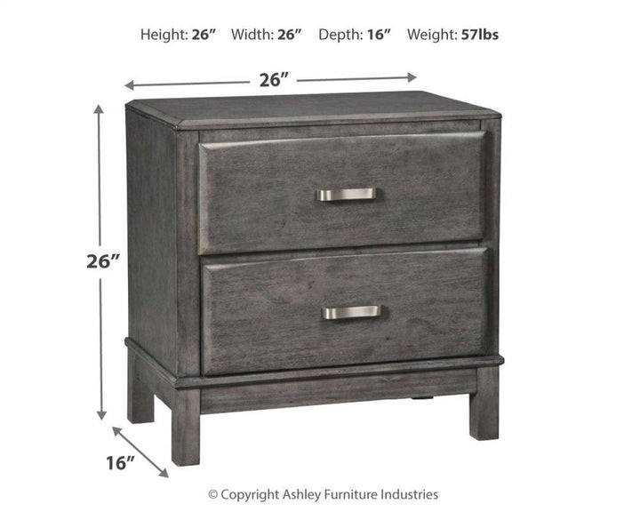 ASHLEY FURNITURE PKG005274 King Storage Bed With 8 Storage Drawers With Mirrored Dresser and 2 Nightstands