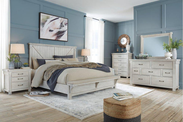 ASHLEY FURNITURE PKG006730 King Panel Bed With Mirrored Dresser