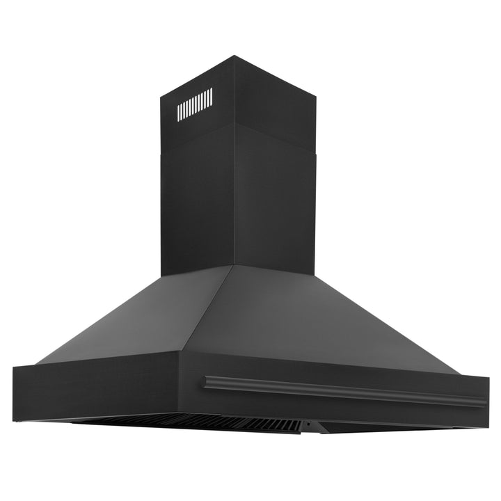 ZLINE KITCHEN AND BATH BS65530BS ZLINE Black Stainless Steel Range Hood with Black Stainless Steel Handle Size: 30 Inch