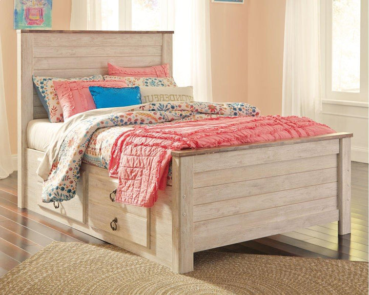 ASHLEY FURNITURE B267B22 Willowton Full Panel Bed With 2 Storage Drawers