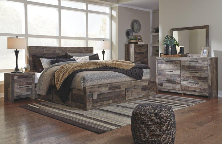 ASHLEY FURNITURE B200B12 Derekson King Panel Bed With 6 Storage Drawers
