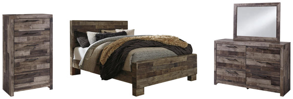 ASHLEY FURNITURE PKG003471 Queen Panel Bed With Mirrored Dresser and Chest