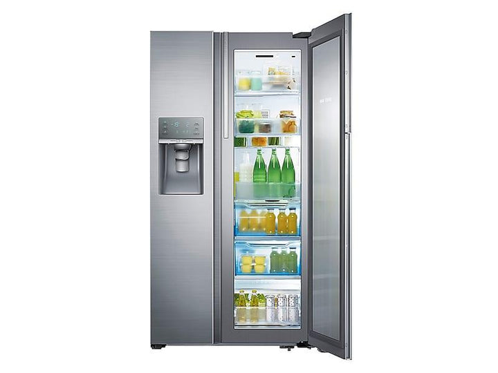 SAMSUNG RH22H9010SR 22 cu. ft. Food Showcase Counter Depth Side-by-Side Refrigerator with Metal Cooling in Stainless Steel