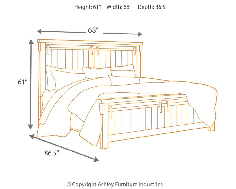 ASHLEY FURNITURE B718B3 Lakeleigh Queen Panel Bed With Mirrored Dresser