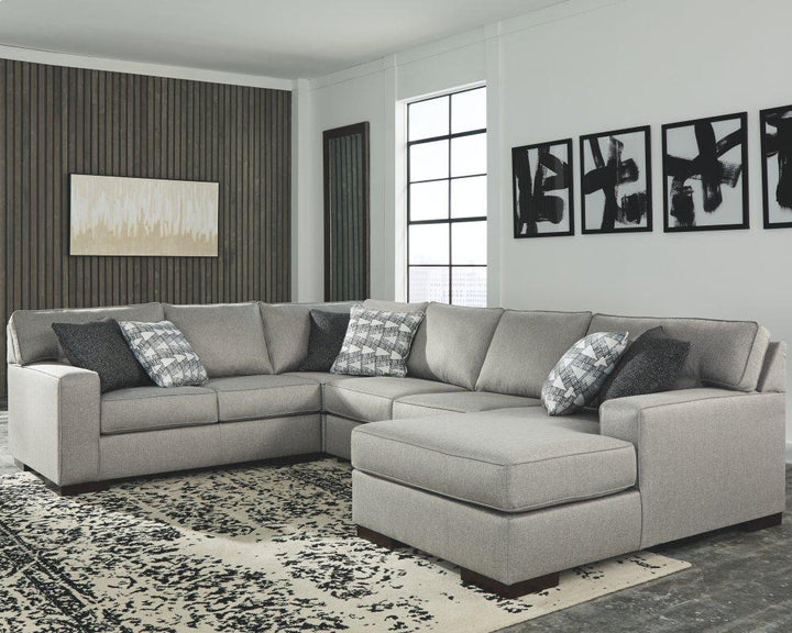 ASHLEY FURNITURE 41902S4 Marsing Nuvella 4-piece Sectional With Chaise