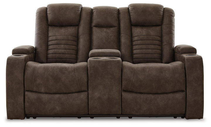 ASHLEY FURNITURE 3060718 Soundcheck Power Reclining Loveseat With Console