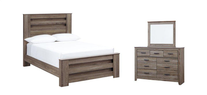 ASHLEY FURNITURE PKG003983 Full Panel Bed With Mirrored Dresser