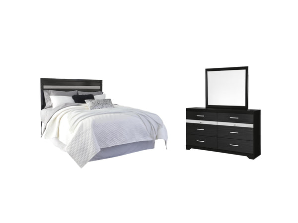 ASHLEY FURNITURE PKG007637 King/california King Panel Headboard With Mirrored Dresser