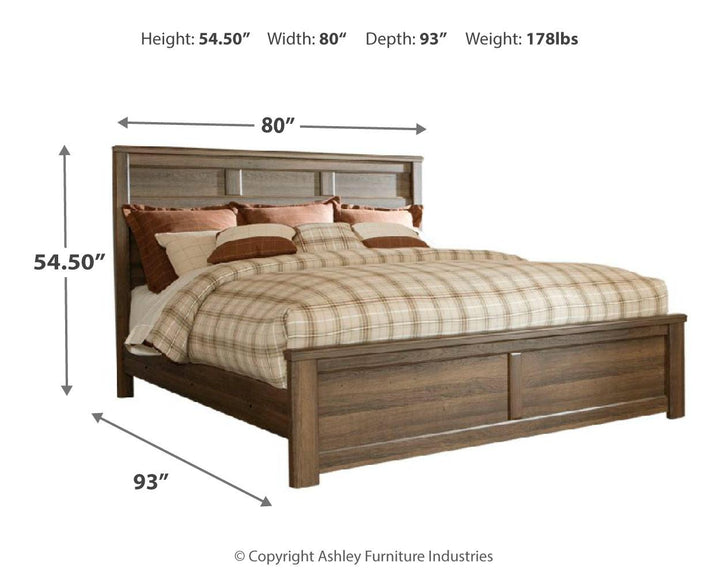 ASHLEY FURNITURE PKG004048 California King Poster Bed With Mirrored Dresser