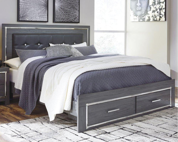 ASHLEY FURNITURE B214B11 Lodanna King Panel Bed With 2 Storage Drawers