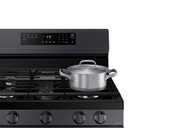 SAMSUNG NX60A6511SG 6.0 cu. ft. Smart Freestanding Gas Range with No-Preheat Air Fry & Convection in Black Stainless Steel