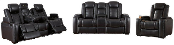 ASHLEY FURNITURE 37003U3 Party Time Power Reclining Sofa and Loveseat With Power Recliner