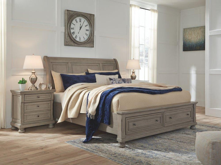 ASHLEY FURNITURE B733B8 Lettner King Sleigh Bed With 2 Storage Drawers