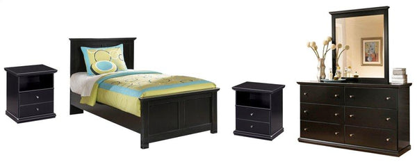 ASHLEY FURNITURE PKG002717 Twin Panel Bed With Mirrored Dresser and 2 Nightstands