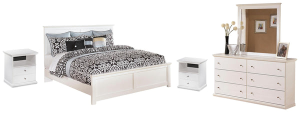 ASHLEY FURNITURE PKG002779 King Panel Bed With Mirrored Dresser