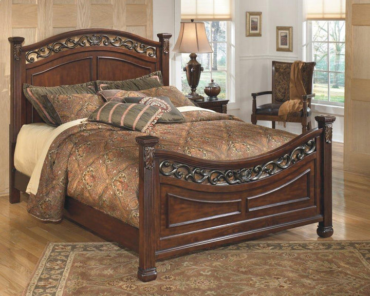 ASHLEY FURNITURE PKG005632 California King Panel Bed With Mirrored Dresser, Chest and 2 Nightstands