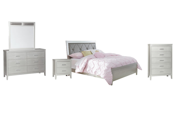 ASHLEY FURNITURE PKG014149 Full Panel Bed With Mirrored Dresser and Nightstand