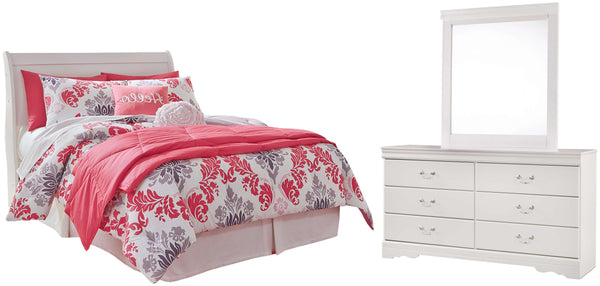 ASHLEY FURNITURE PKG002572 Full Sleigh Headboard With Mirrored Dresser
