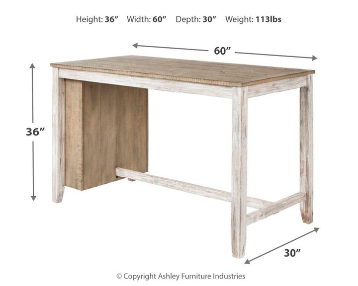 ASHLEY FURNITURE D394D2 Skempton Counter Height Dining Table and 4 Barstools