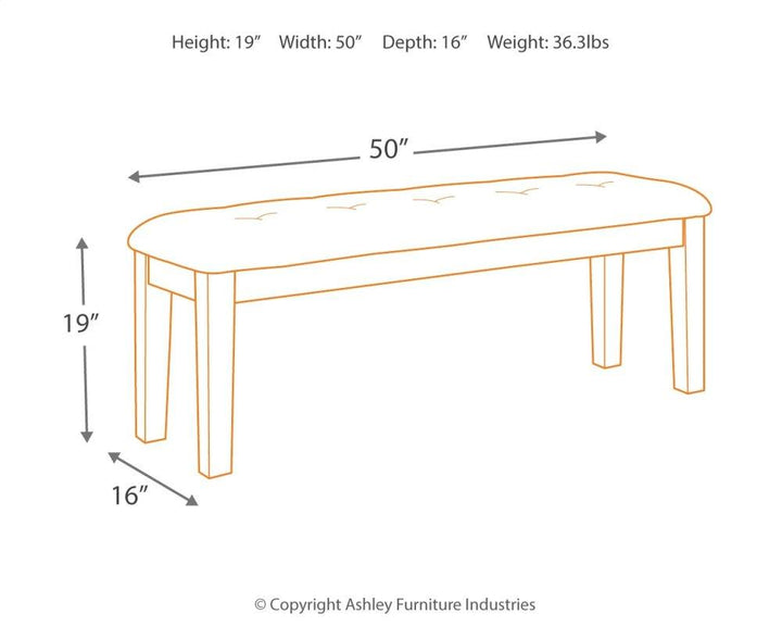 ASHLEY FURNITURE PKG002067 Dining Table and 4 Chairs and Bench