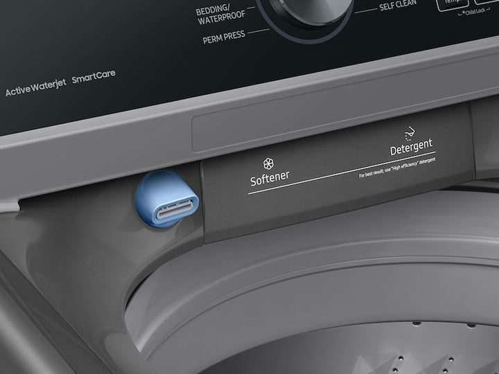 SAMSUNG WA44A3405AP 4.4 cu. ft. Top Load Washer with ActiveWave TM Agitator and Active WaterJet in Platinum