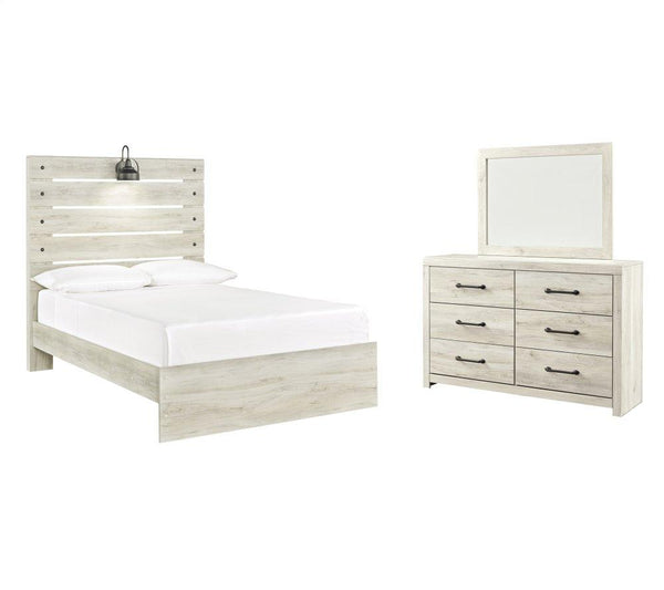 ASHLEY FURNITURE PKG003038 Full Panel Bed With Mirrored Dresser