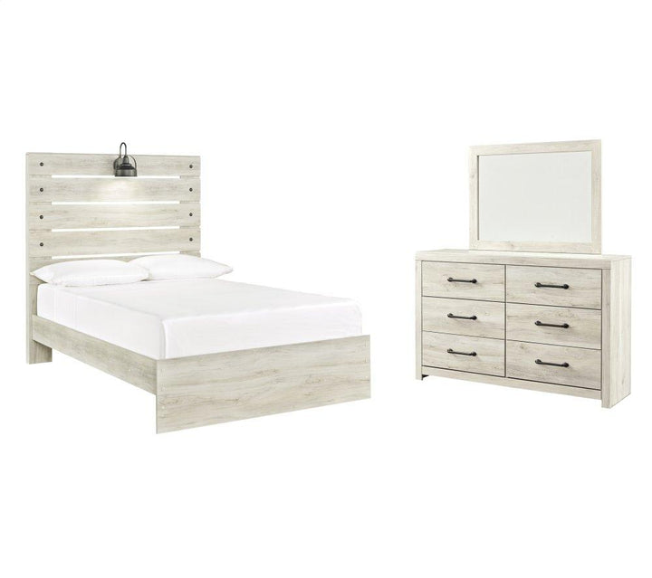 ASHLEY FURNITURE PKG003038 Full Panel Bed With Mirrored Dresser