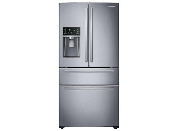 SAMSUNG RF25HMIDBSR 25 cu. ft. Large Capacity 4-Door French Door Refrigerator with External Water & Ice Dispenser in Stainless Steel