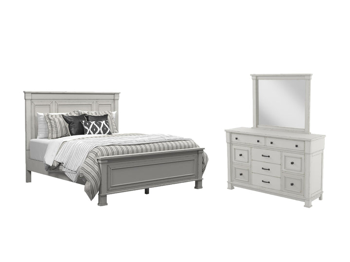 ASHLEY FURNITURE PKG006071 Queen Panel Bed With Mirrored Dresser and 2 Nightstands