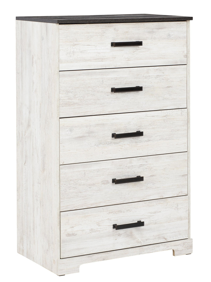 ASHLEY FURNITURE PKG009337 Queen Platform Bed With Dresser and Chest