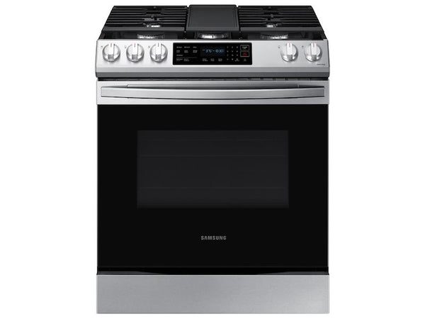 SAMSUNG NX60T8311SS 6.0 cu. ft. Smart Slide-in Gas Range with Convection in Stainless Steel