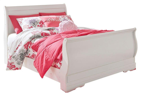 ASHLEY FURNITURE PKG002588 Full Sleigh Bed With Mirrored Dresser, Chest and 2 Nightstands