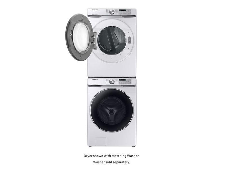 SAMSUNG DVE45T6200W 7.5 cu. ft. Electric Dryer with Steam Sanitize+ in White