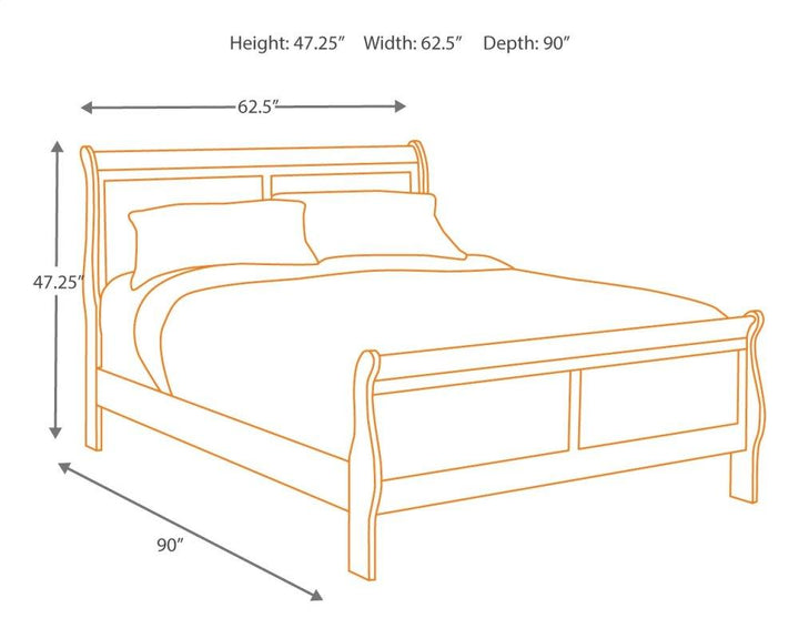 ASHLEY FURNITURE PKG000507 Queen Sleigh Bed With Mirrored Dresser