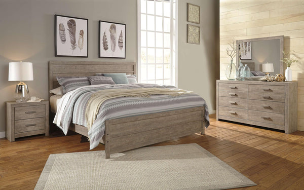 ASHLEY FURNITURE PKG011528 King Panel Bed With Mirrored Dresser