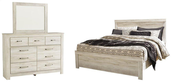 ASHLEY FURNITURE PKG000730 King Panel Bed With Mirrored Dresser